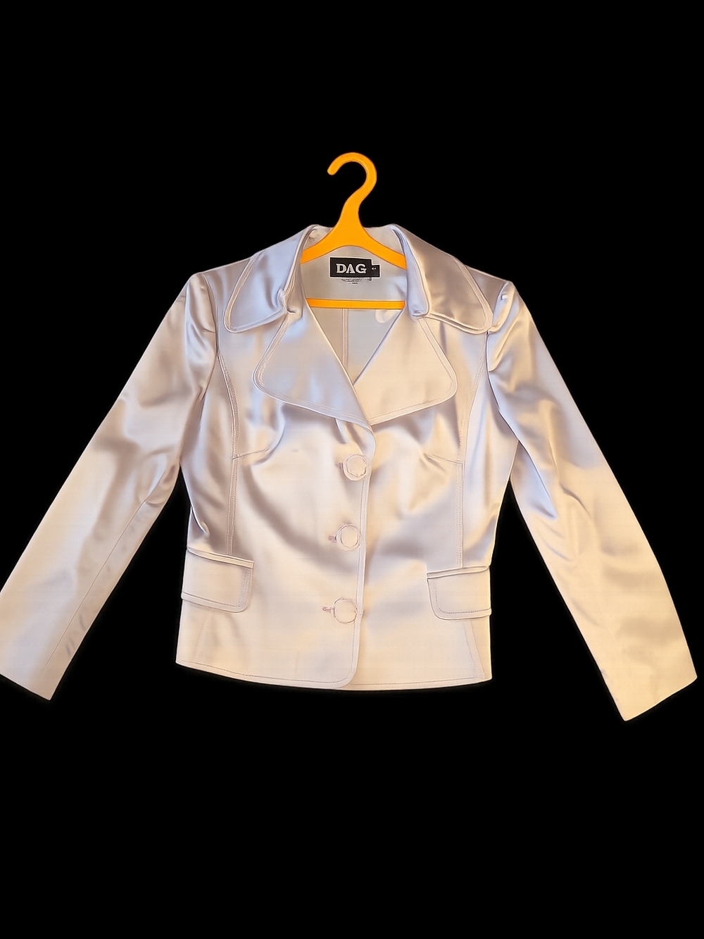 Vintage Y2K D&G Ivory Satin Tailored Lavender Color Blazer - Picture 2 of 4